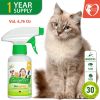 Natural Flea and Tick Home Spray for Dogs Cats Ferret Mosquito Bug Repellent Carpet Flea Killer Pet Pest Control House Flea Treatment Indoor Orga
