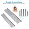 2 Pack Dog Combs with Rounded Ends Stainless Steel Teeth; Cat Comb for Removing Tangles and Knots; Professional Grooming Tool for Long and Short