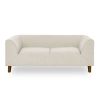 Pet sofa with backrest and armrests, modern rectangular pet sofa suitable for small and medium dogs, soft cushion comfortable dog sofa,--BEIGE