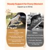 Dog Stairs for Car, 4 Steps Extra Wide Foldable Dog Ramp for Large Dogs with Non-Slip Rug Surface, Portable Lightweight Pet Ladder for Car, SUV,