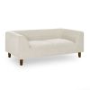 Pet sofa with backrest and armrests, modern rectangular pet sofa suitable for small and medium dogs, soft cushion comfortable dog sofa,--BEIGE