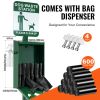 Dog Waste Station with Hand Wash Bottle, Commercial Dog Poop Station, 11.5 Gallons Pet Waste Bin with 50 Can Liners, Bag Dispenser & 600 Waste Ba