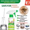 Natural Flea and Tick Home Spray for Dogs Cats Ferret Mosquito Bug Repellent Carpet Flea Killer Pet Pest Control House Flea Treatment Indoor Orga